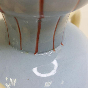 Ваза керамическая призовая Блумингвиль МИНИ (Bloomingville MINI) "Трофей", голубая (уцененный)